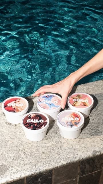 Cinco sabores de Gulo à beira da piscina