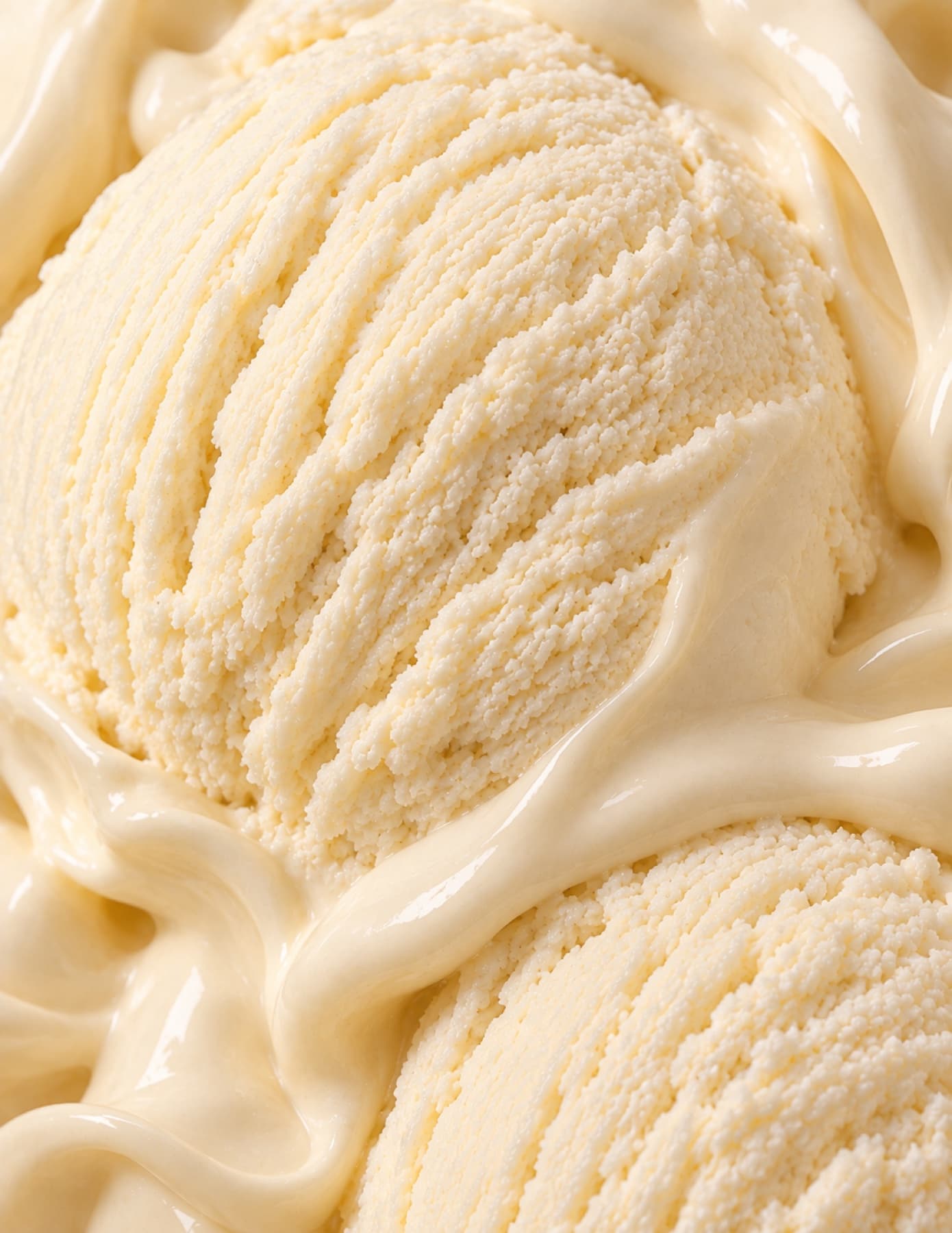 Textura do sorvete Gulo sabor Creme de Baunilha
